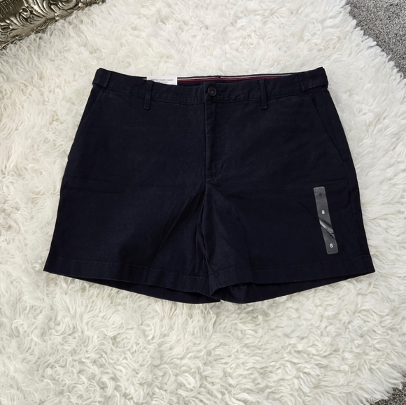 Tommy Hilfiger Women's The Flex 5 Inch Classic Shorts Mid Rise.. Color:Navy. Siz - Picture 1 of 9